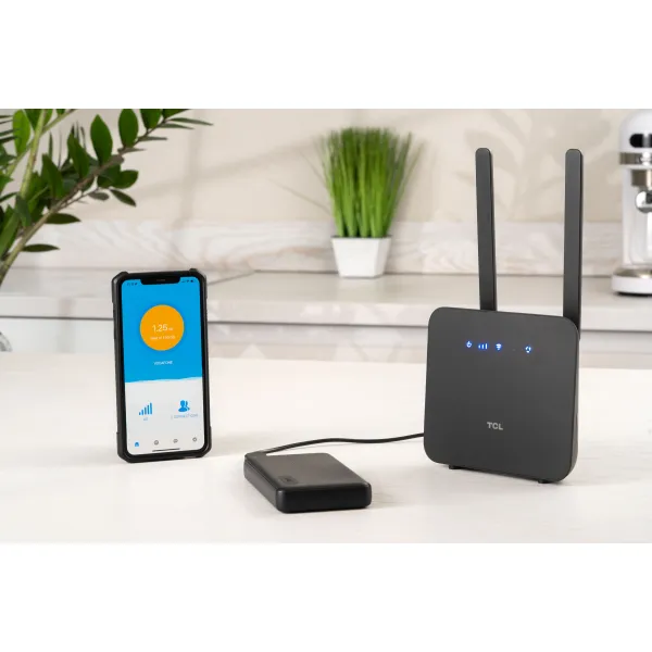 Маршрутизатор LINKHUB (HH42CV2) LTE, Wi-Fi4, 1xFE LAN/WAN, 1xFE LAN, 2xSMA, Чорний + Power Bank 20000мА·год + USB-DC кабель 5В-12В TCL (694743657296) - Фото 4