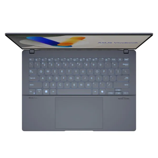 Ноутбук Vivobook S 14 S5406SA-PP013W 14" 3K OLED, Intel Ultra 7 258V, 32GB, F1TB, UMA, Win11, Голубой ASUS (90NB15R2-M000Y0) - Фото 5
