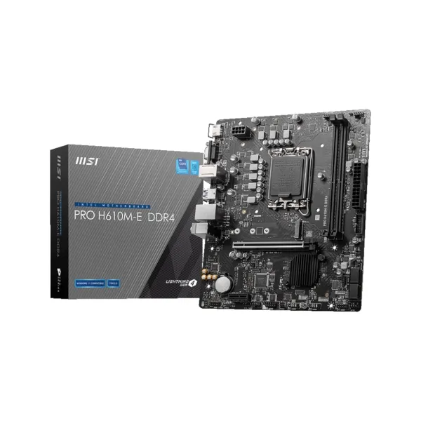 Материнcкая плата PRO H610M-E DDR4 s1700 H610 2xDDR4 M.2 HDMI DSub mATX MSI (911-7D48-066) - Фото 4