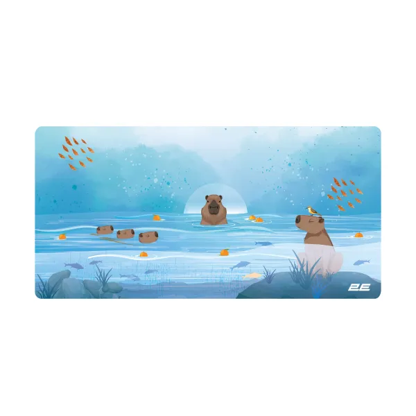 Коврик для мыши Capybarra, L, синий 2E (2E-PAD-L-CAPY-BLUE)
