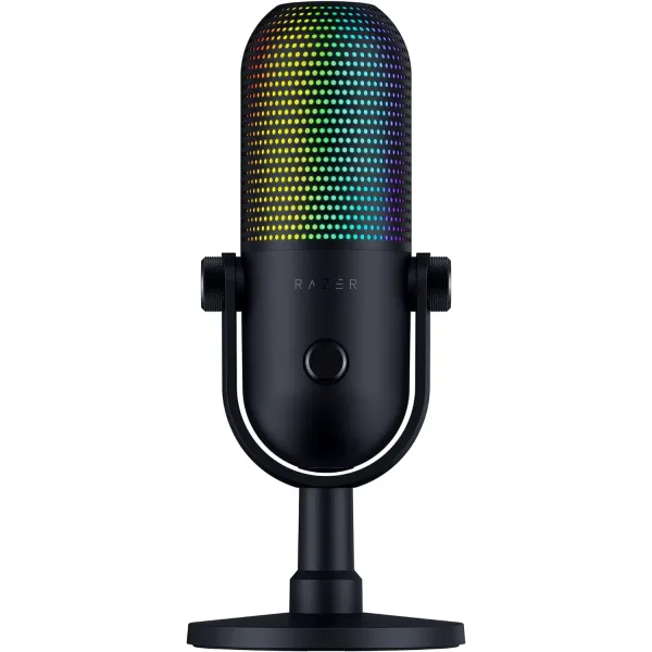 Микрофон USB-A геймерский, RGB, Seiren V3 Chroma, чёрный Razer (RZ19-05060100-R3M1)