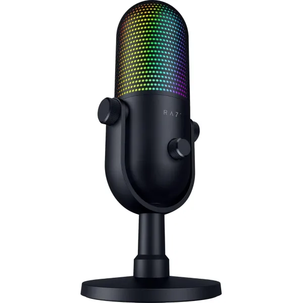 Микрофон USB-A геймерский, RGB, Seiren V3 Chroma, чёрный Razer (RZ19-05060100-R3M1) - Фото 2