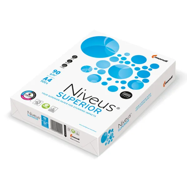 Бумага офисная A4, 80г/м, 500 л Класс А Niveus Superior (NV.A4.80.SUP) - Фото 1