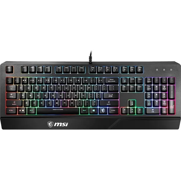 Клавіатура USB-A мембранна Vigor GK20 UA, EN/UKR/RU, ColorLED, чорна MSI (S11-04UA208-CL)