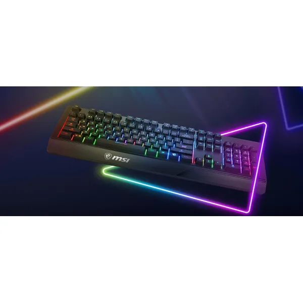 Клавіатура USB-A мембранна Vigor GK20 UA, EN/UKR/RU, ColorLED, чорна MSI (S11-04UA208-CL) - Фото 1