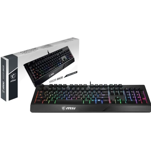 Клавіатура USB-A мембранна Vigor GK20 UA, EN/UKR/RU, ColorLED, чорна MSI (S11-04UA208-CL) - Фото 14