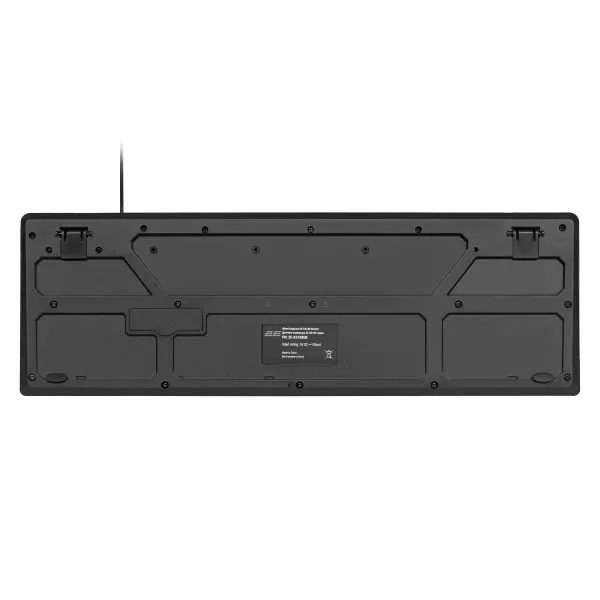 Клавиатура USB-A мембранная KS108, EN/UK/RU, чёрная 2E (2E-KS108UB) - Фото 1
