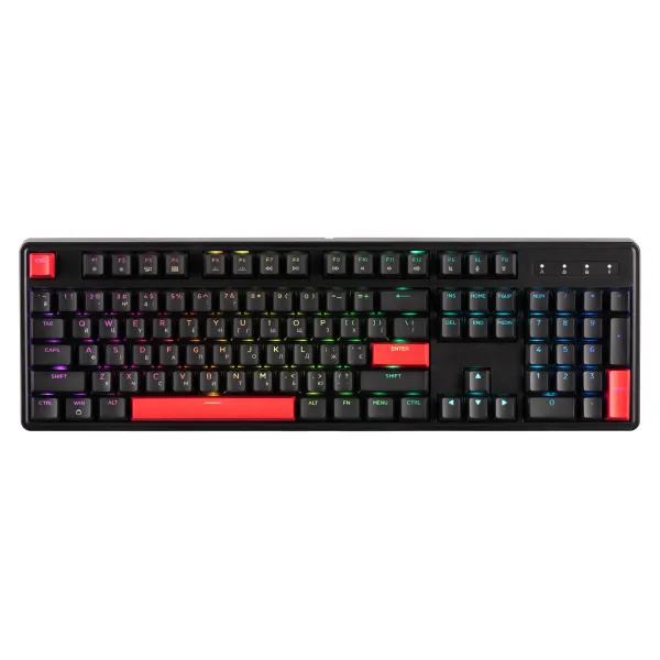 Клавиатура USB-A механическая, RGB X3, Keychron Brown, QMK/VIA, Hot-Swap, EN/UKR, чёрная Lemokey (X3-H3-UA)