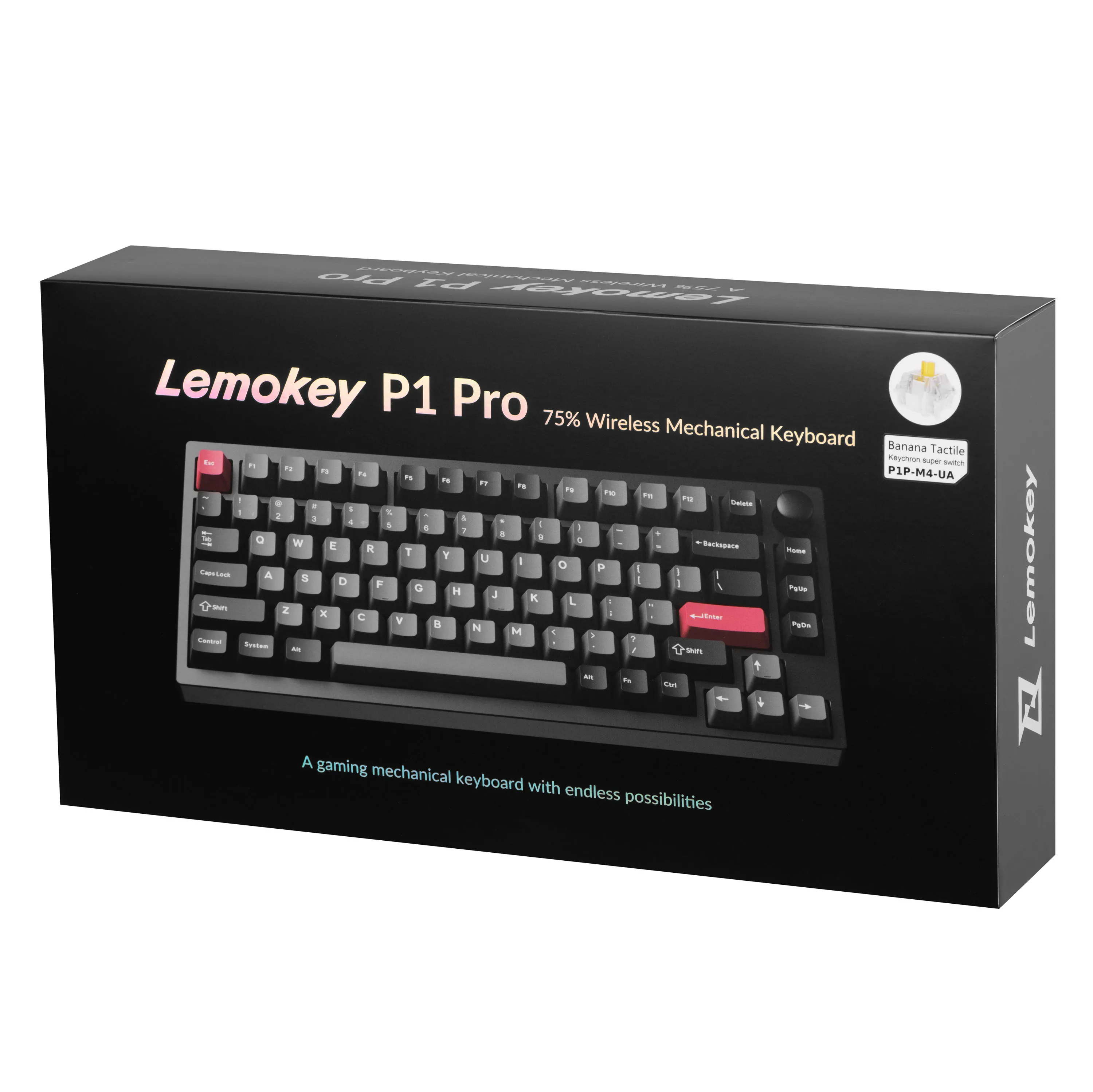 Клавіатура WL/BT/USB-A механічна, RGB P1 Pro, Keychron Super