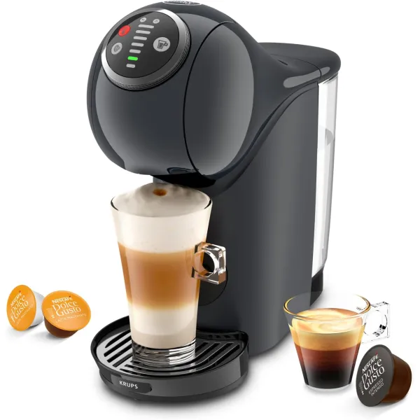Кавоварка Dolce Gusto Genio S Plus 0.8л, капсули, сенcорне керування, темно-сірий Krups (KP340B10)