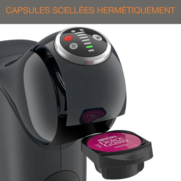 Кавоварка Dolce Gusto Genio S Plus 0.8л, капсули, сенcорне керування, темно-сірий Krups (KP340B10) - Фото 2