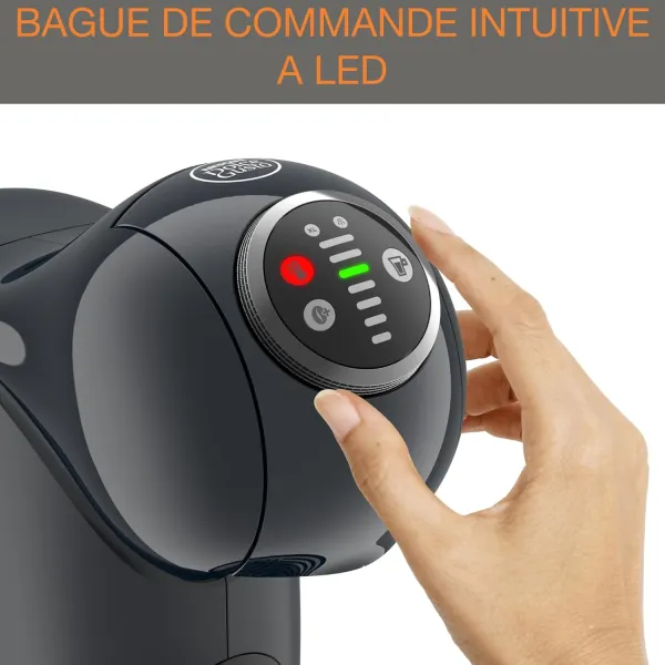 Кавоварка Dolce Gusto Genio S Plus 0.8л, капсули, сенcорне керування, темно-сірий Krups (KP340B10) - Фото 3