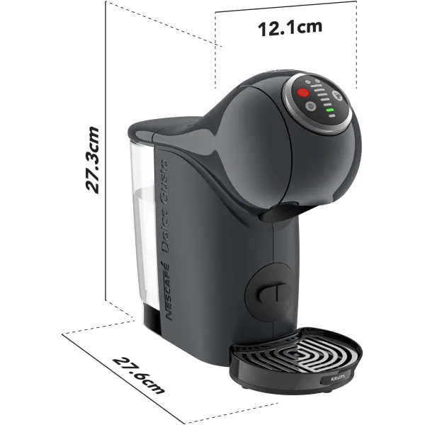 Кавоварка Dolce Gusto Genio S Plus 0.8л, капсули, сенcорне керування, темно-сірий Krups (KP340B10) - Фото 5