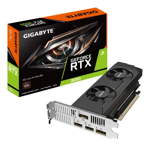 Видеокарта GeForce RTX 3050 6GB GDDR6 OC Low Profile GIGABYTE (GV-N3050OC-6GL) - Фото 6