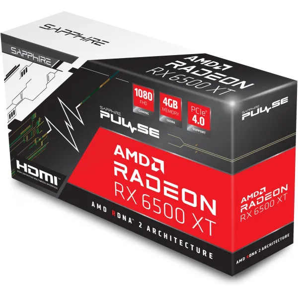 Видеокарта Radeon RX 6500 XT 4GB GDDR6 PULSE GAMING OC SAPPHIRE (11314-07-20G) - Фото 6