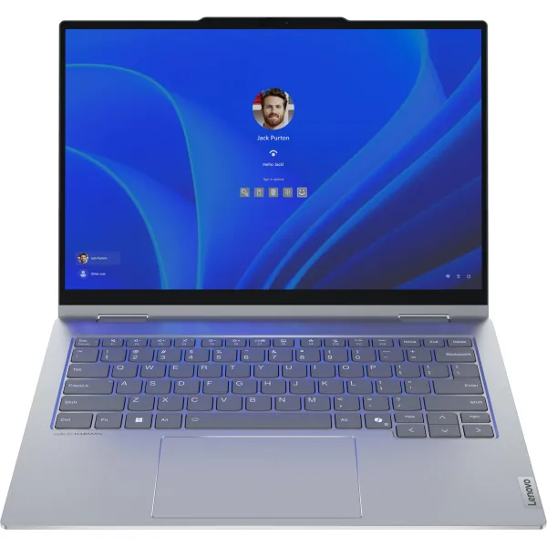 Ноутбук ThinkBook 14 2-in-1-G4 14" WUXGA IPS Touch, Intel U7-155H, 32GB, F1TB, UMA, Win11P, сріблястий Lenovo (21MX000VRA) - Фото 1