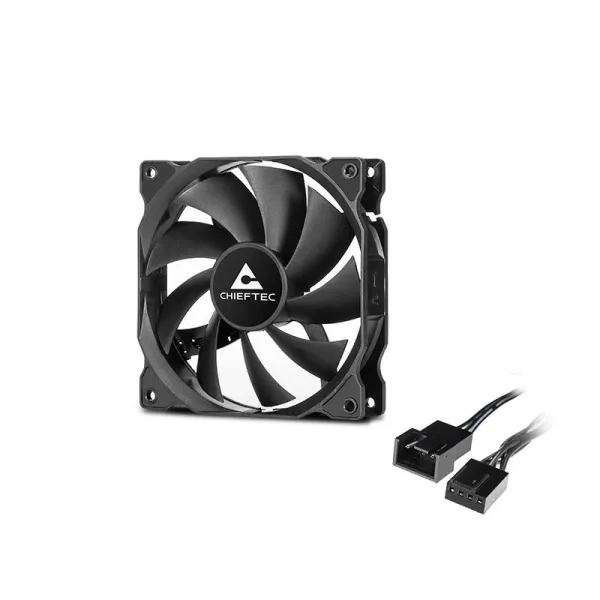 Кулер для корпуса ZF-1225PWM, 120мм, 1600rpm, HDB, 4pin PWM, 25.5dBa, чорний CHIEFTEC (ZF-1225PWM)