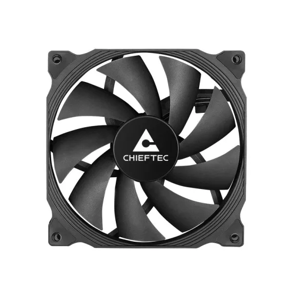 Кулер для корпуса ZF-1225PWM, 120мм, 1600rpm, HDB, 4pin PWM, 25.5dBa, чорний CHIEFTEC (ZF-1225PWM) - Фото 1