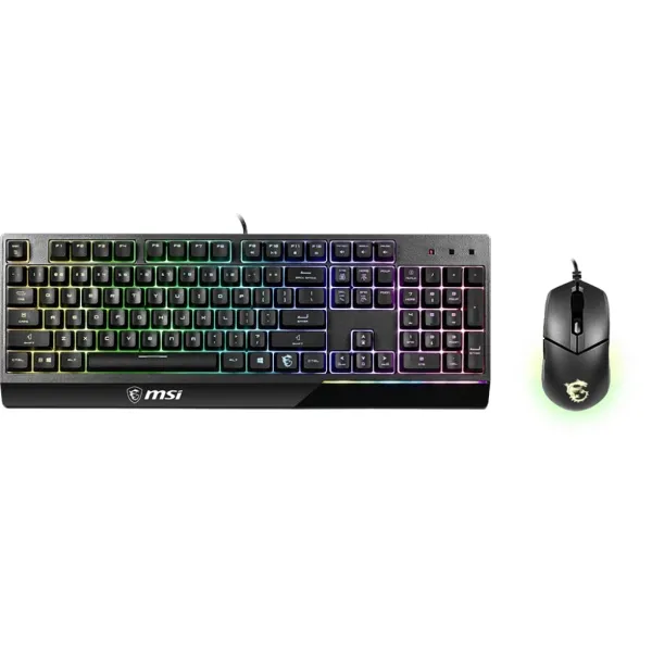 Комплект клавиатура и мышь USB RGB Vigor GK30 Combo UA EN/UKR/RU чёрный MSI (S11-04UA212-CLA)