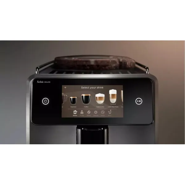 Кофемашина Saeco Xelsis Deluxe 1.7л, зерно + молоко, автомат.капучинатор, авторецептов - 22, серебристый Philips (SM8889/00) - Фото 7