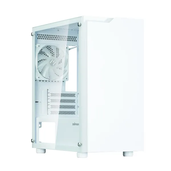 Корпус T4 Plus без БП, 2xUSB3.0, 1xUSB2.0, 1x120мм ARGB, VGA 3200мм, TG Side Panel, mATX, белый Zalman (T4PLUSWHITE) - Фото 3