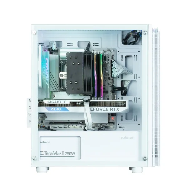 Корпус T4 Plus без БП, 2xUSB3.0, 1xUSB2.0, 1x120мм ARGB, VGA 3200мм, TG Side Panel, mATX, белый Zalman (T4PLUSWHITE) - Фото 5