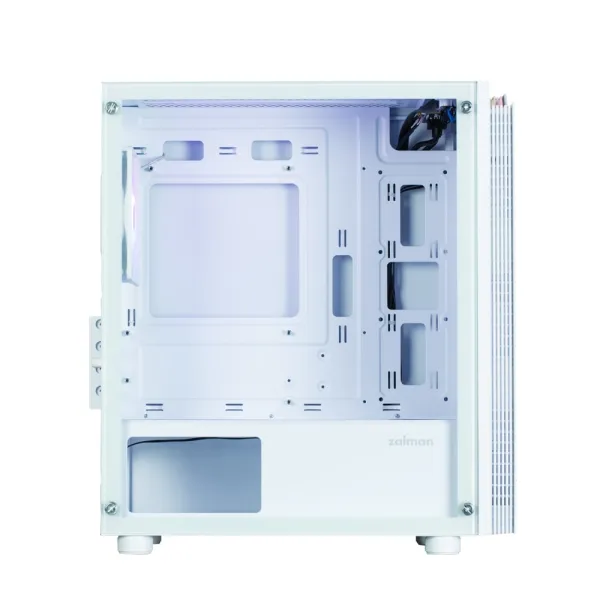 Корпус T4 Plus без БП, 2xUSB3.0, 1xUSB2.0, 1x120мм ARGB, VGA 3200мм, TG Side Panel, mATX, белый Zalman (T4PLUSWHITE) - Фото 6