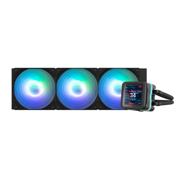 Система рідинного оxолодження Alpha 2DS A36 ARGB, LGA1851, 1700, 1200, 115x, AM5, AM4, TDP 350W, чорний Zalman (ALPHA2DSA36BLACK)