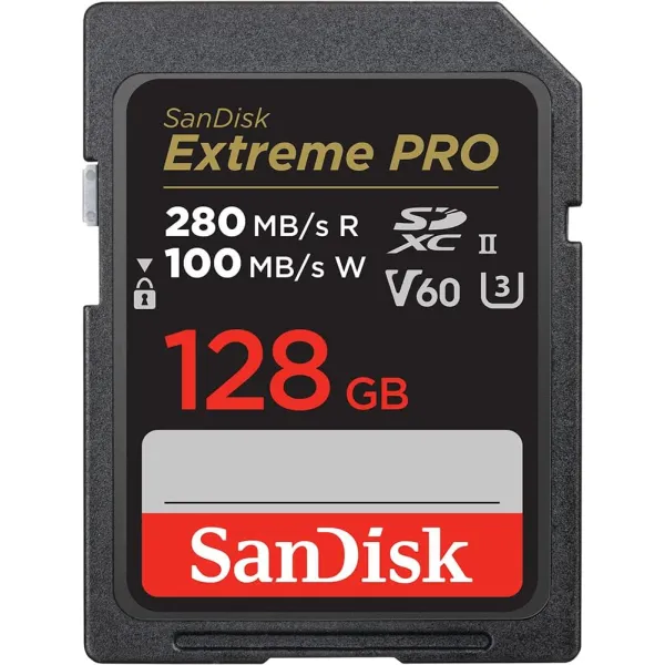 Карта памяти 128GB SD C10 UHS-II U3 R280/W100MB/s Extreme Pro V60 SanDisk (SDSDXEP-128G-GN4IN)