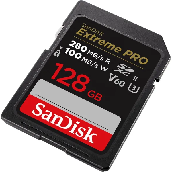 Карта памяти 128GB SD C10 UHS-II U3 R280/W100MB/s Extreme Pro V60 SanDisk (SDSDXEP-128G-GN4IN) - Фото 6