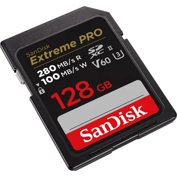Карта памяти 128GB SD C10 UHS-II U3 R280/W100MB/s Extreme Pro V60 SanDisk (SDSDXEP-128G-GN4IN) - Фото 7
