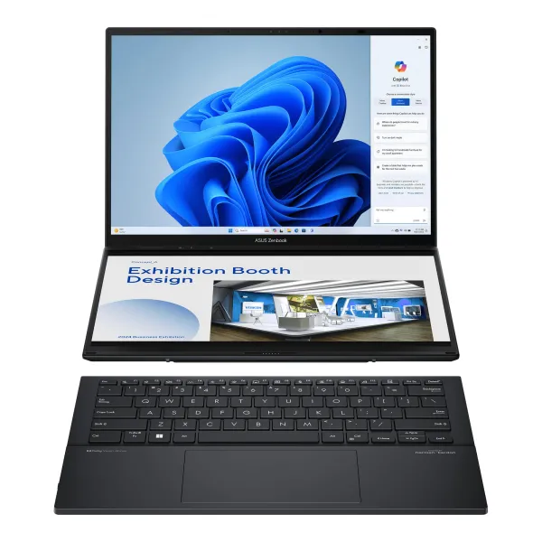 Ноутбук Zenbook Duo UX8406CA-PZ042X 14" 3K OLED, Intel Ultra 9 285H, 32GB, F2TB, UMA, Win11P, Серый ASUS (90NB14X1-M001F0)