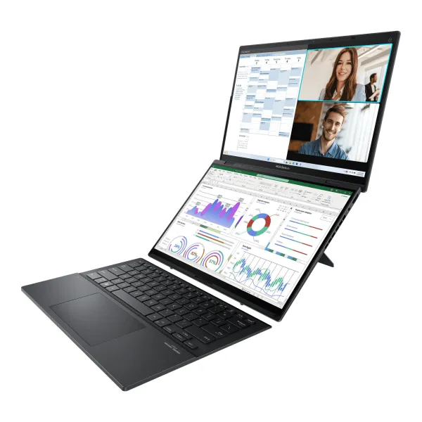 Ноутбук Zenbook Duo UX8406CA-PZ042X 14" 3K OLED, Intel Ultra 9 285H, 32GB, F2TB, UMA, Win11P, Серый ASUS (90NB14X1-M001F0) - Фото 3