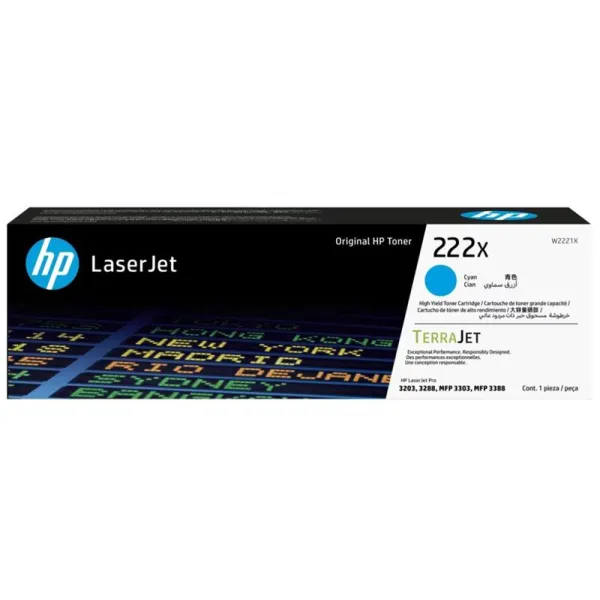 Картридж 222X голубой HP (W2221X)