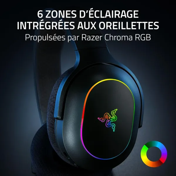 Гарнитура беспроводная BT/WL игровая RGB Barracuda X Chroma чёрная Razer (RZ04-05220100-R3M1) - Фото 1