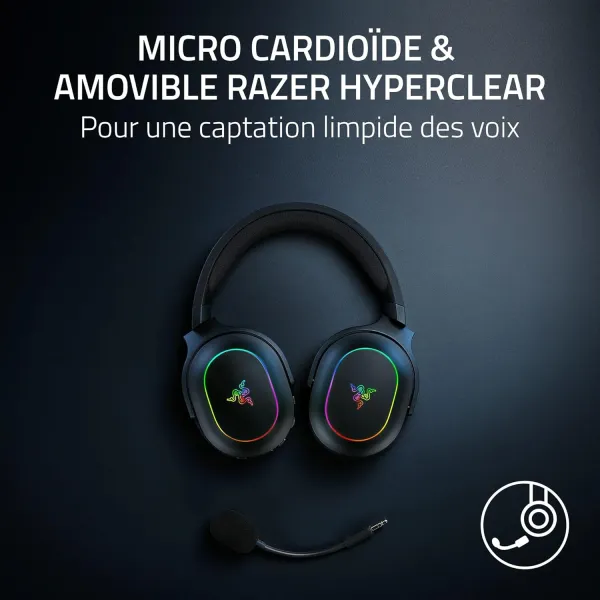 Гарнитура беспроводная BT/WL игровая RGB Barracuda X Chroma чёрная Razer (RZ04-05220100-R3M1) - Фото 3
