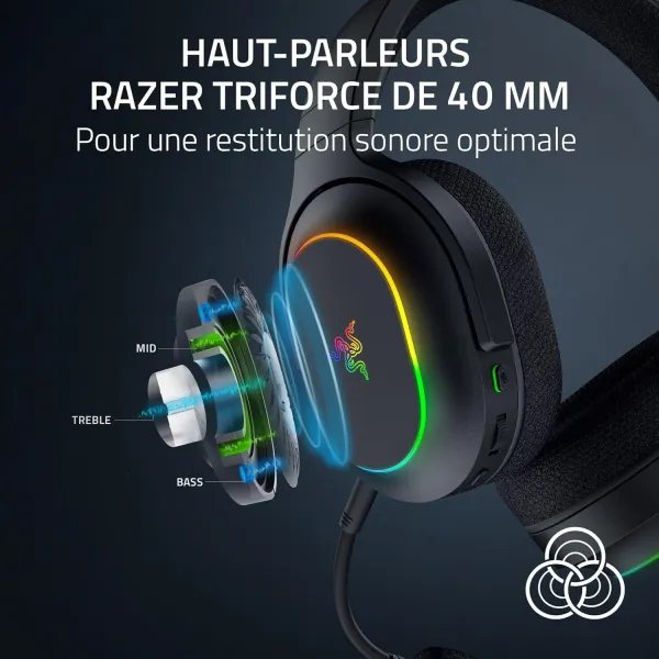 Гарнитура беспроводная BT/WL игровая RGB Barracuda X Chroma чёрная Razer (RZ04-05220100-R3M1) - Фото 6