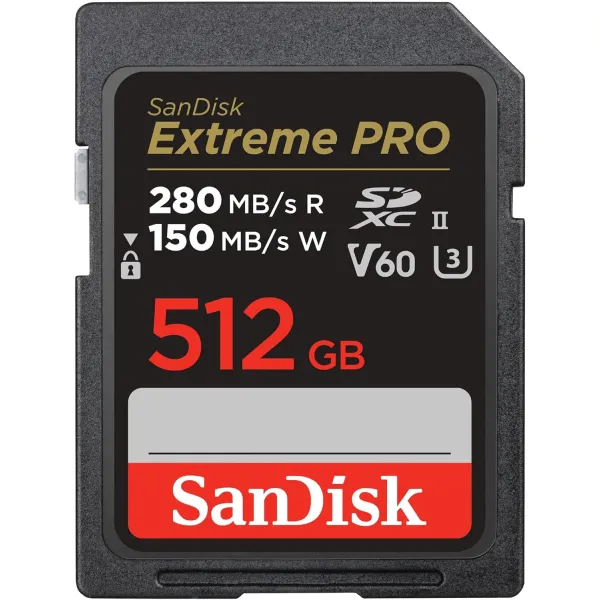 Карта памяти 512GB SD C10 UHS-II U3 R280/W150MB/s Extreme Pro V60 SanDisk (SDSDXEP-512G-GN4IN)