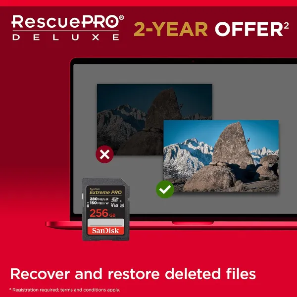 Карта памяти 256GB SD C10 UHS-II U3 R280/W150MB/s Extreme Pro V60 SanDisk (SDSDXEP-256G-GN4IN) - Фото 5