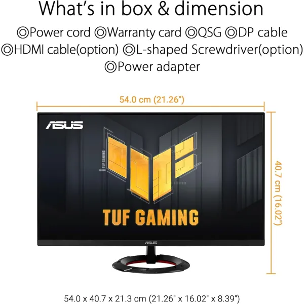 Монитор 23.8" TUF Gaming VG249Q3R 2xHDMI, DP, MM, IPS, 180Hz, 1ms, sRGB 100%, AdaptiveSync Asus (90LM0AE1-B01E70) - Фото 5
