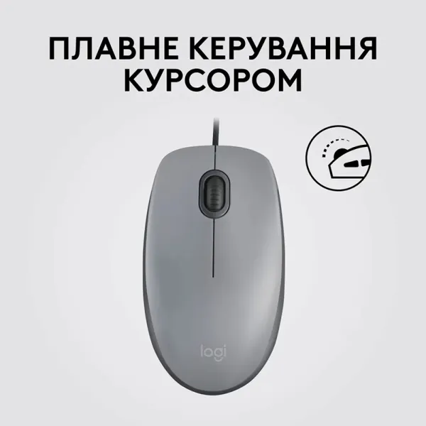 Мышь USB M110 Silent, серая Logitech (910-006760) - Фото 9