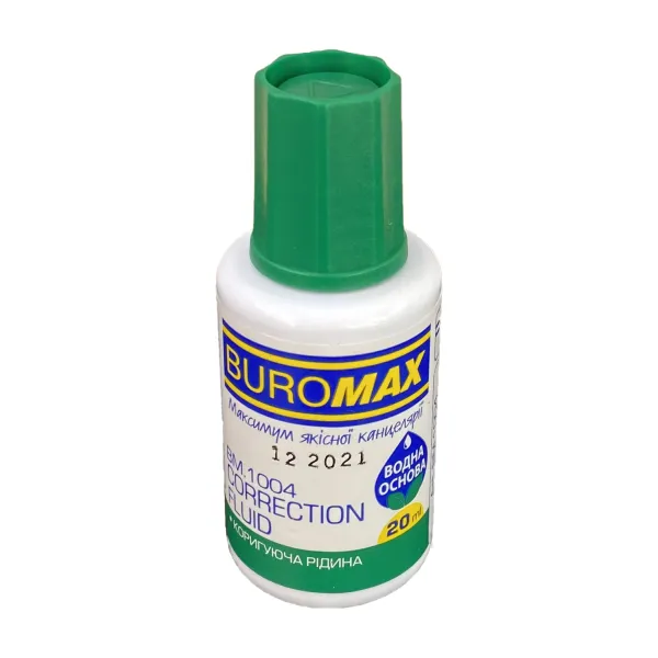 Корегуюча рідина з пензликом 20 мл, водна основа Buromax (BM.1004) - Фото 3
