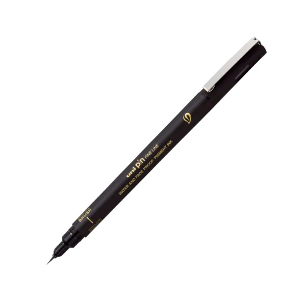 Лайнер браш PIN Brush FINE LINE, чорний Uni (PINBR-500EF(S)BLACK)