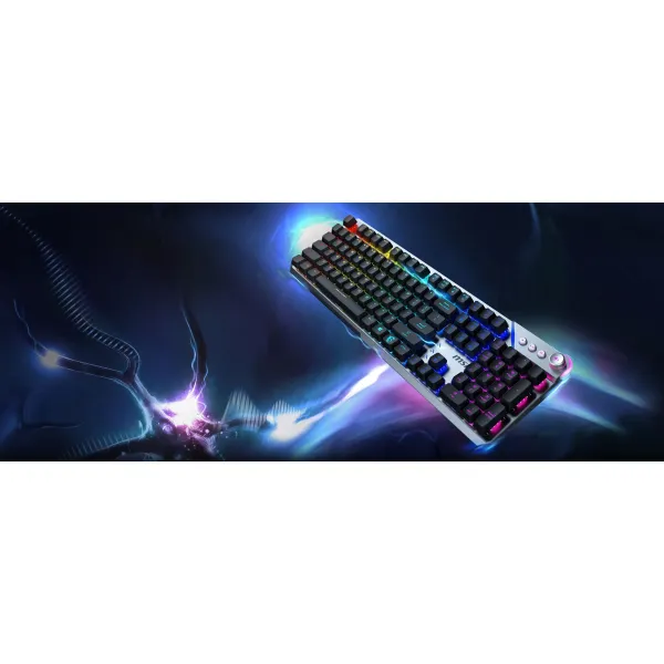 Клавиатура проводная механическая Strike 600 Silent UA, чёрная MSI (S11-04UA225-CLA) - Фото 1