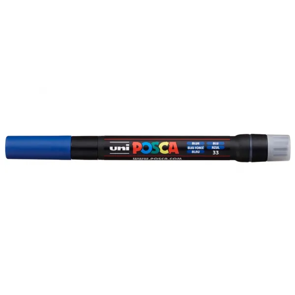Маркер для рисования POSCA, 1-10 мм, синий Uni (PCF-350 BLUE) - Фото 1