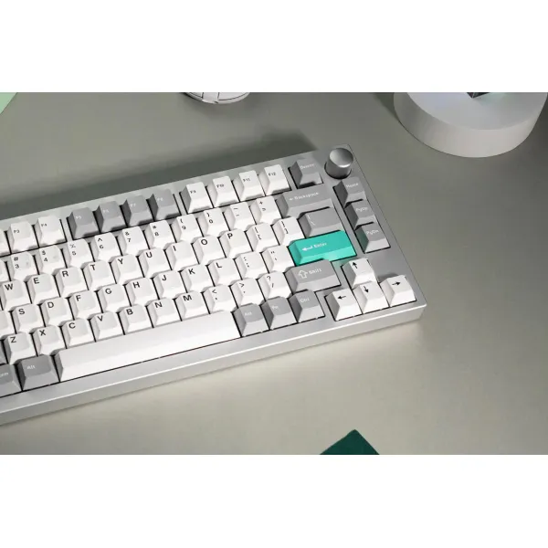 Клавиатура WL/BT/USB-A механическая, RGB P1 Pro, Keychron Super Brown, Hot-Swap, EN/UKR, Space Silver Lemokey (P1P-X3-UA) - Фото 3
