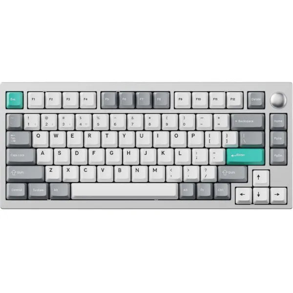 Клавиатура WL/BT/USB-A механическая, RGB P1 Pro, Keychron Super Brown, Hot-Swap, EN/UKR, Space Silver Lemokey (P1P-X3-UA) - Фото 5