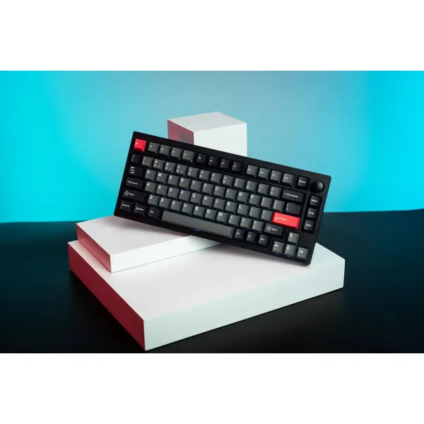 Клавіатура WL/BT/USB-A механічна, RGB P1 Pro, Keychron Super Red, Hot-Swap, EN/UKR Carbon Black Lemokey (P1P-M1-UA) - Фото 4