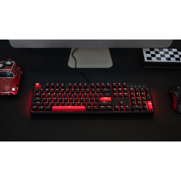 Клавиатура USB-A механическая, RGB X3, Keychron Red, Hot-Swap, EN/UKR, чёрная Lemokey (X3-H1-UA) - Фото 4