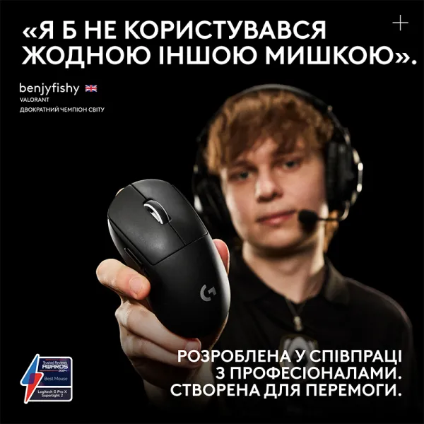 Миша бездротова G Pro X Superlight 2 Lightspeed, чорна Logitech (910-006630) - Фото 5